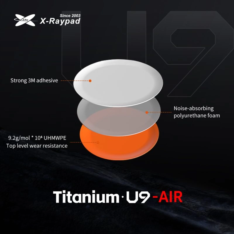 Ślizgacze Titanium U9 Air 6.5mm Dots Orange
